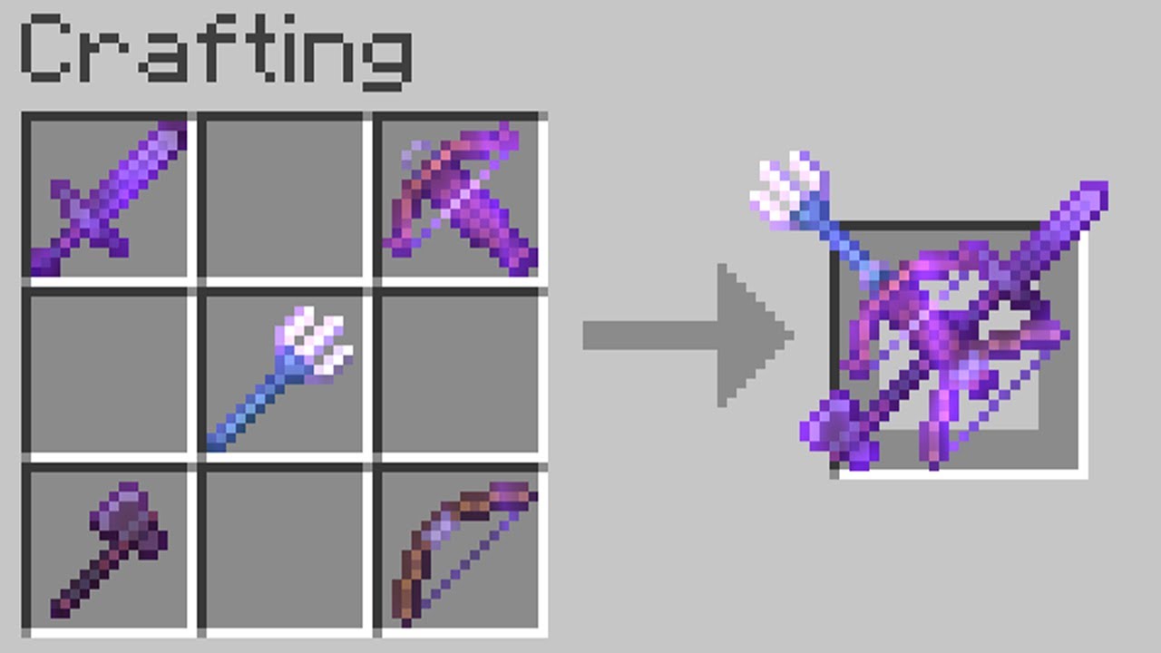 Minecraft UHC but you can craft weapons from any weapon