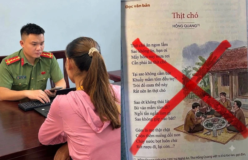 Đăng ảnh bài thơ 'Thịt chó' do AI tạo, người phụ nữ bị công an mời làm việc