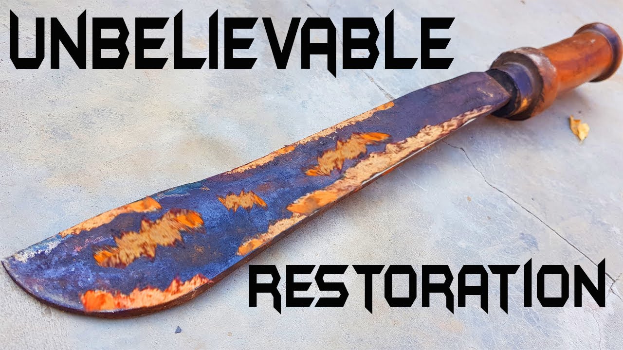 I restored a rusty butcher's chopper! 🔥