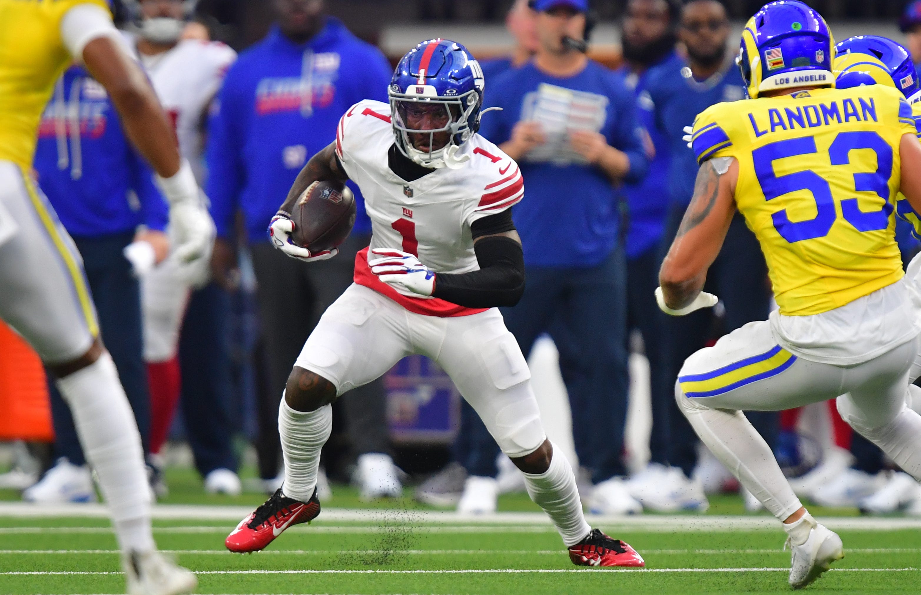 Malik Nabers returns to 'MNF' game vs Rams after injury scare