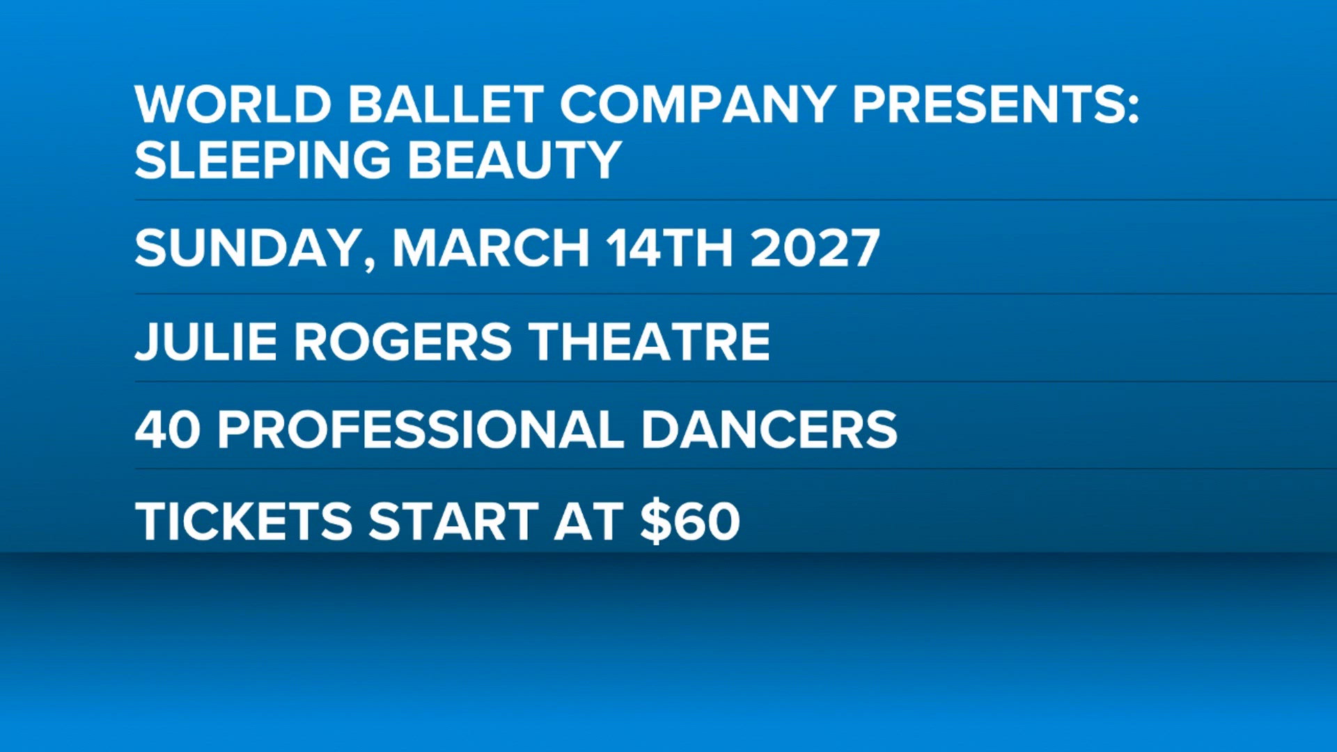 'Sleeping Beauty' ballet coming to Julie Rogers Theatre in March 2027