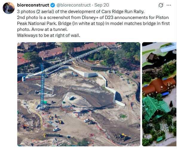 Magic Kingdom's new Cars attraction construction is progressing