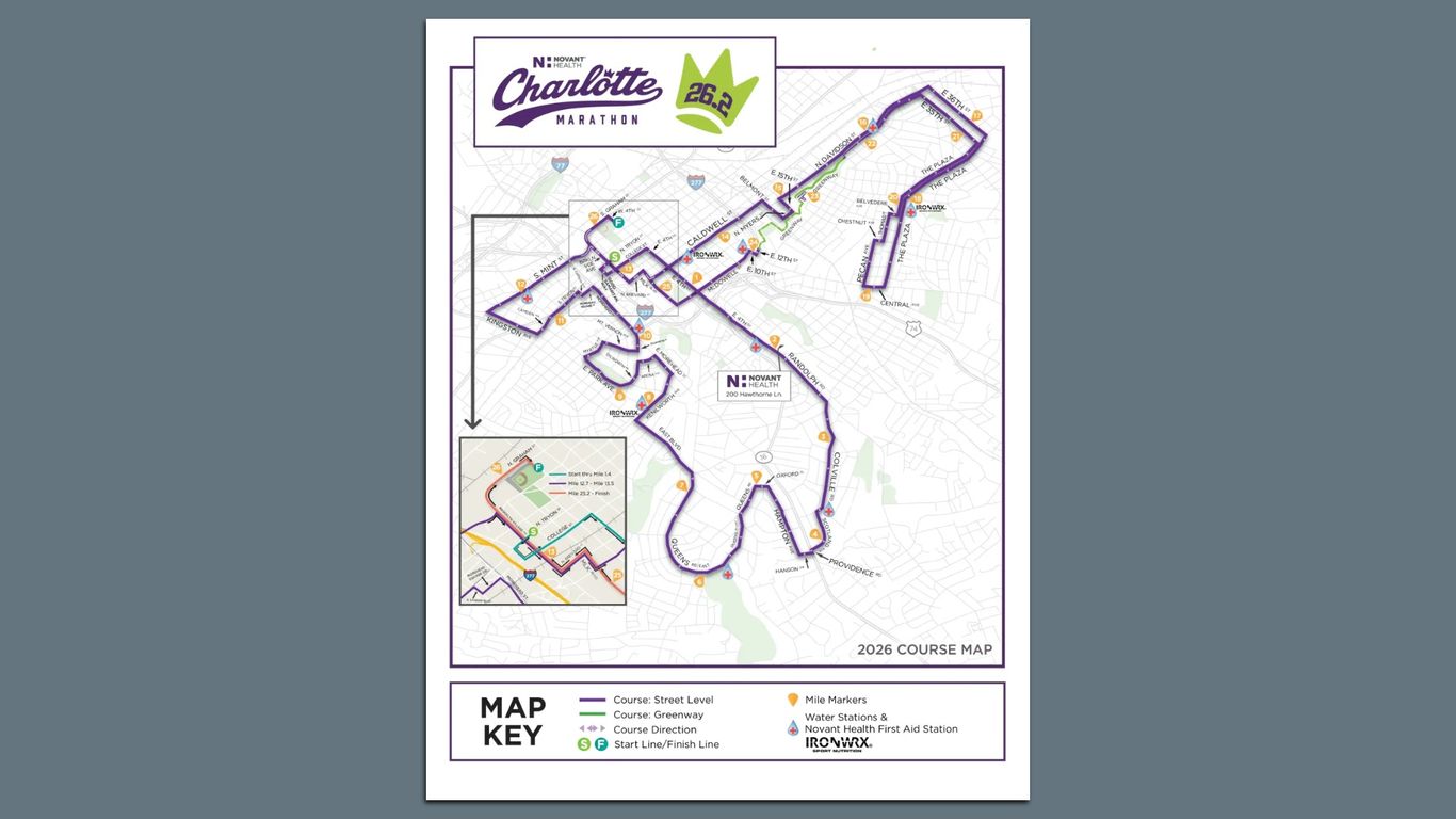2 major Charlotte Marathon course changes for 2026