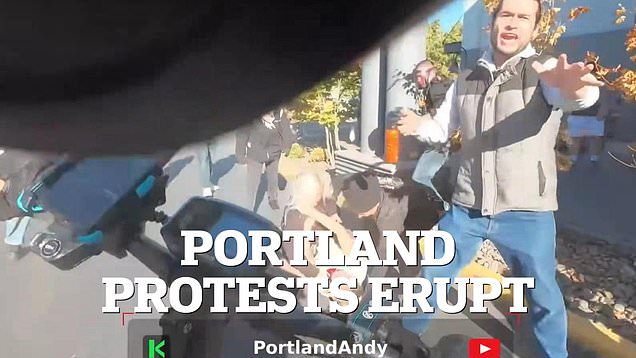 Clashes erupt outside Portland bar between pro and anti-trans groups