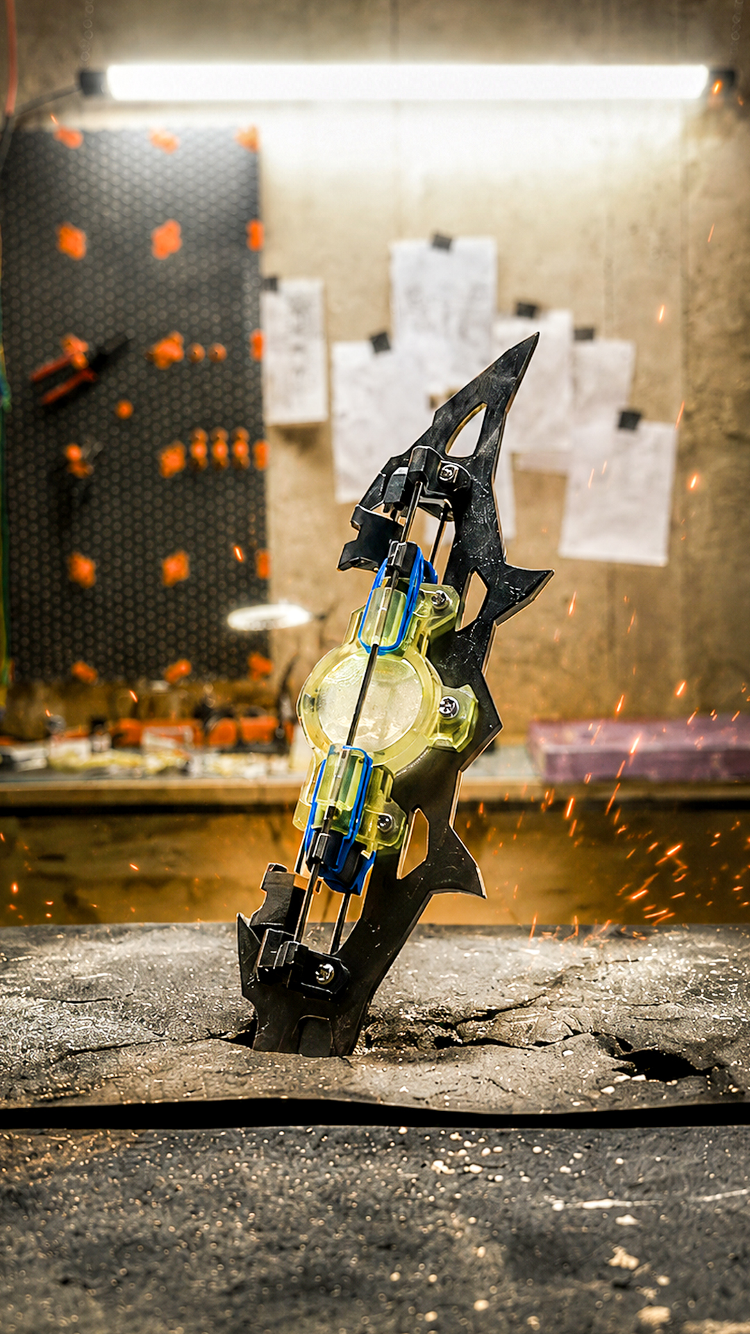 Batman batarang build fires an impact-activated spark system