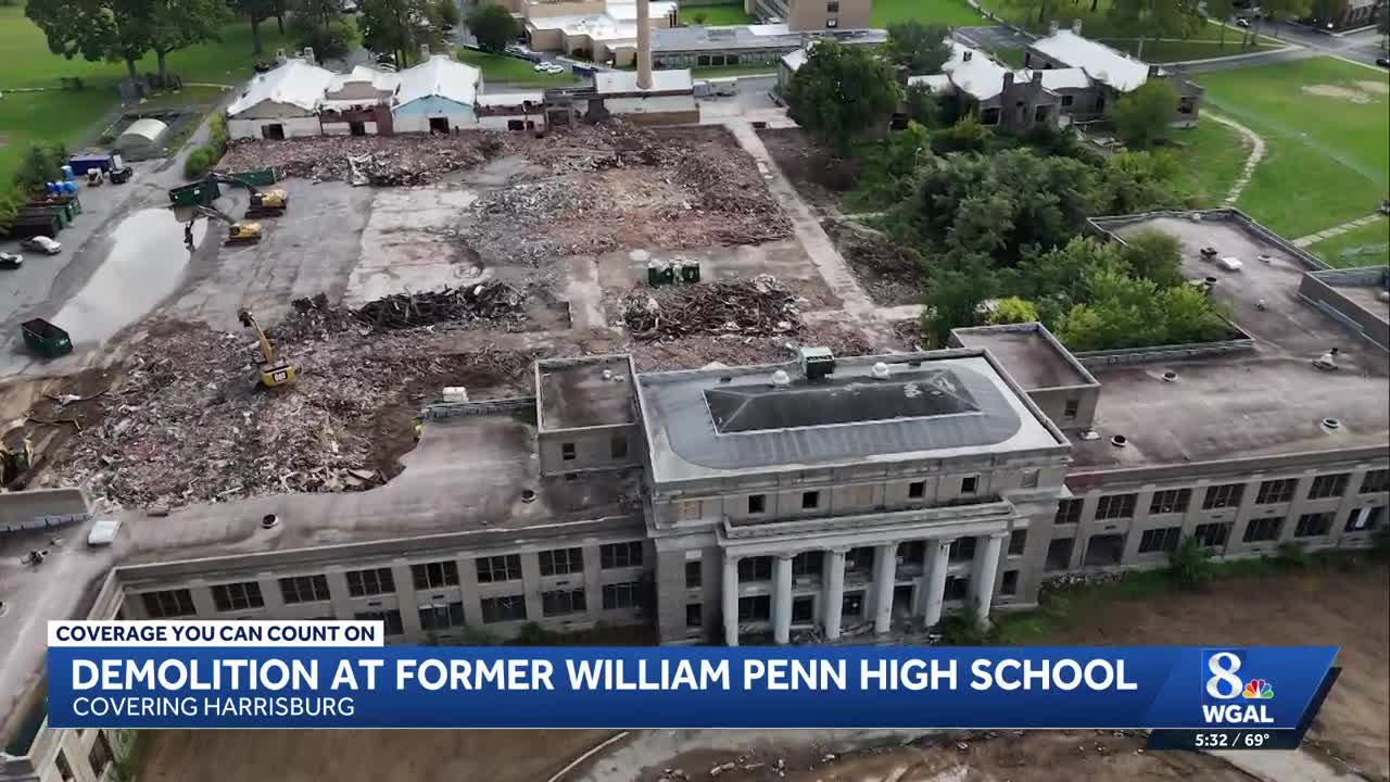 Demolition underway at former William Penn High School in Harrisburg