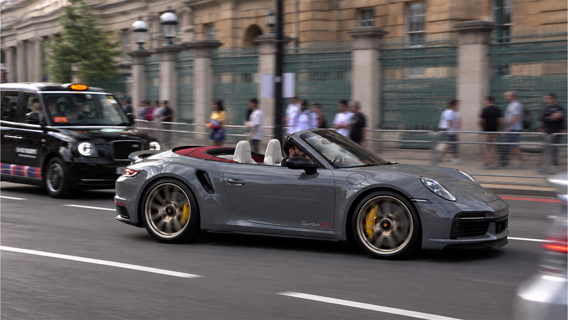 London’s fast lane meets a grey $230,000 Porsche