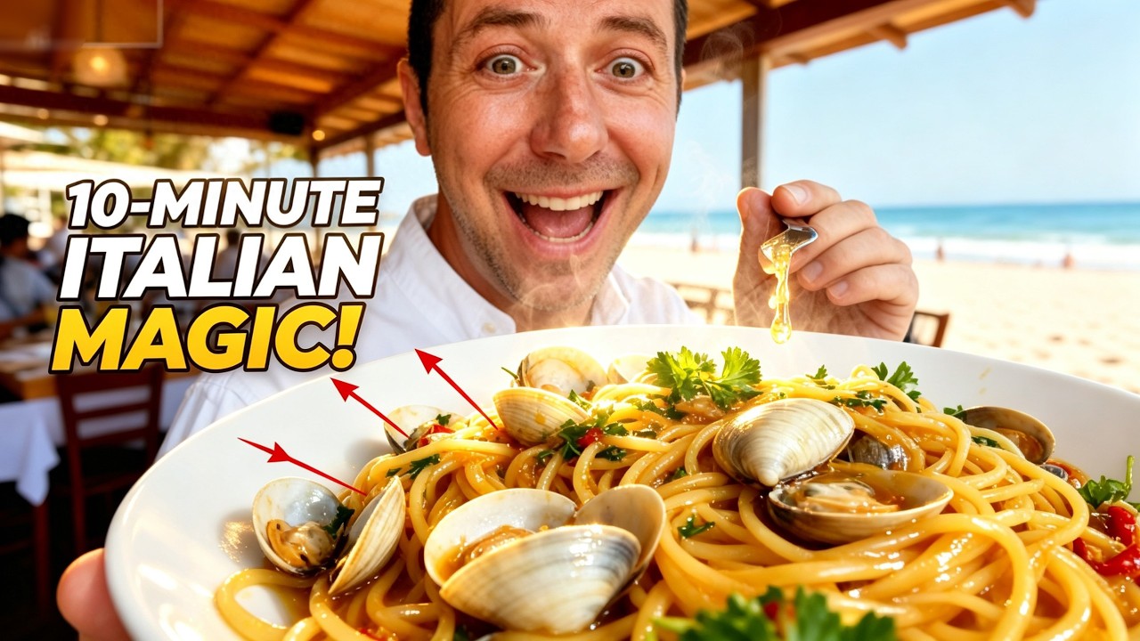 Spaghetti alle vongole 10-minute clam pasta authentic Italian seafood ...