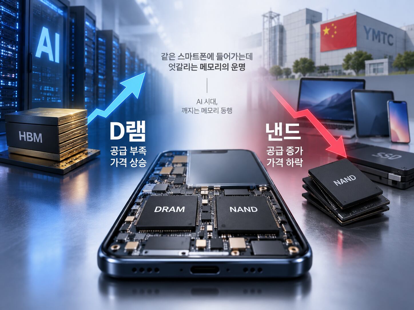 AI demand breaks DRAM-NAND market synchronization