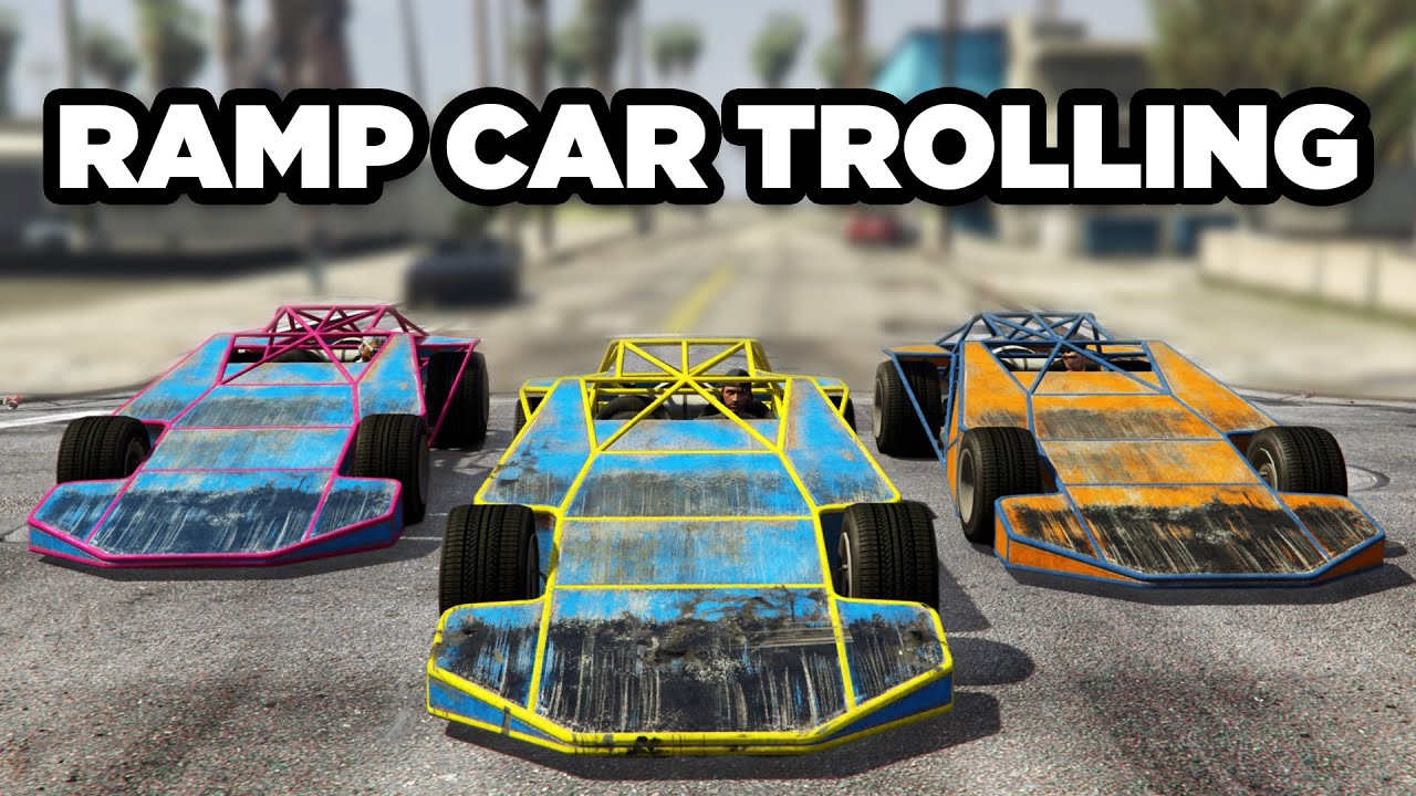 Trolling people with the ramp car in GTA 5 online!