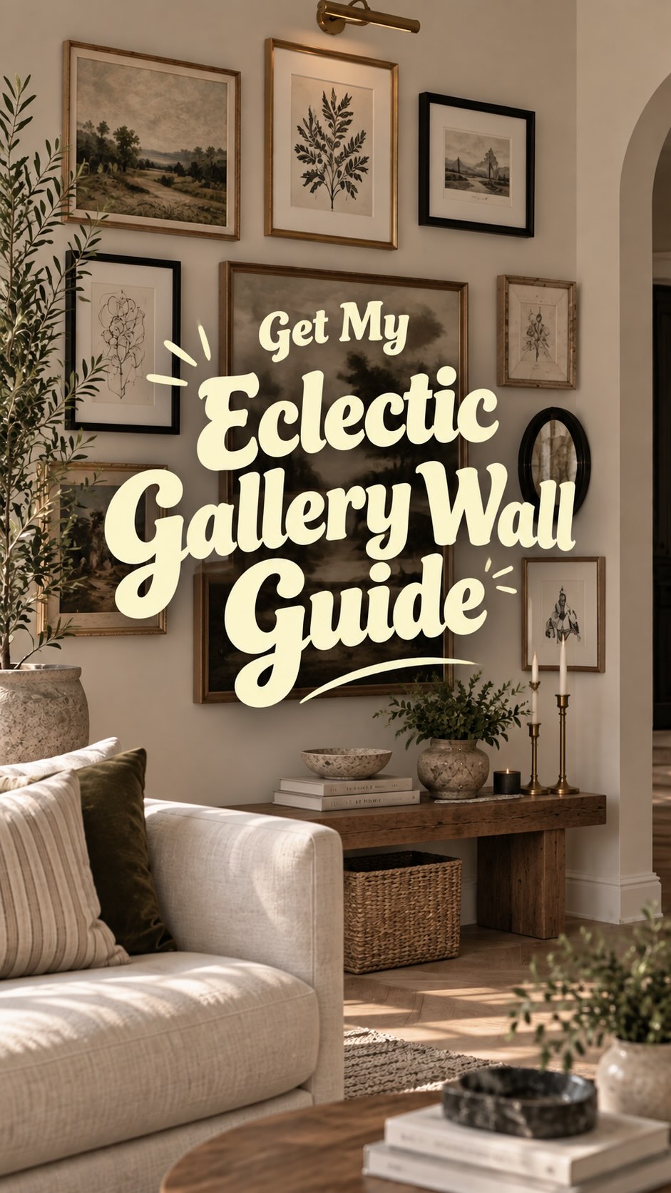 Creating a balanced eclectic gallery wall