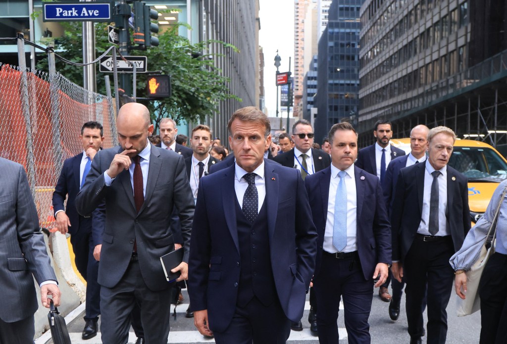 Trump meets with Macron in New York ahead of United Nations General ...