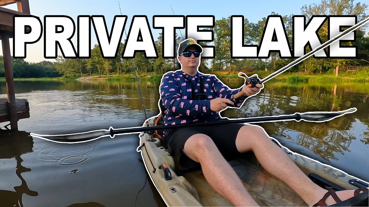 Kayak bass fishing a private pond on Lake Fork is an unforgettable trip