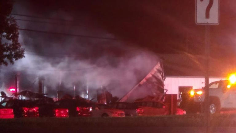 Multiple agencies respond to large commercial fire off US-131 in Three ...