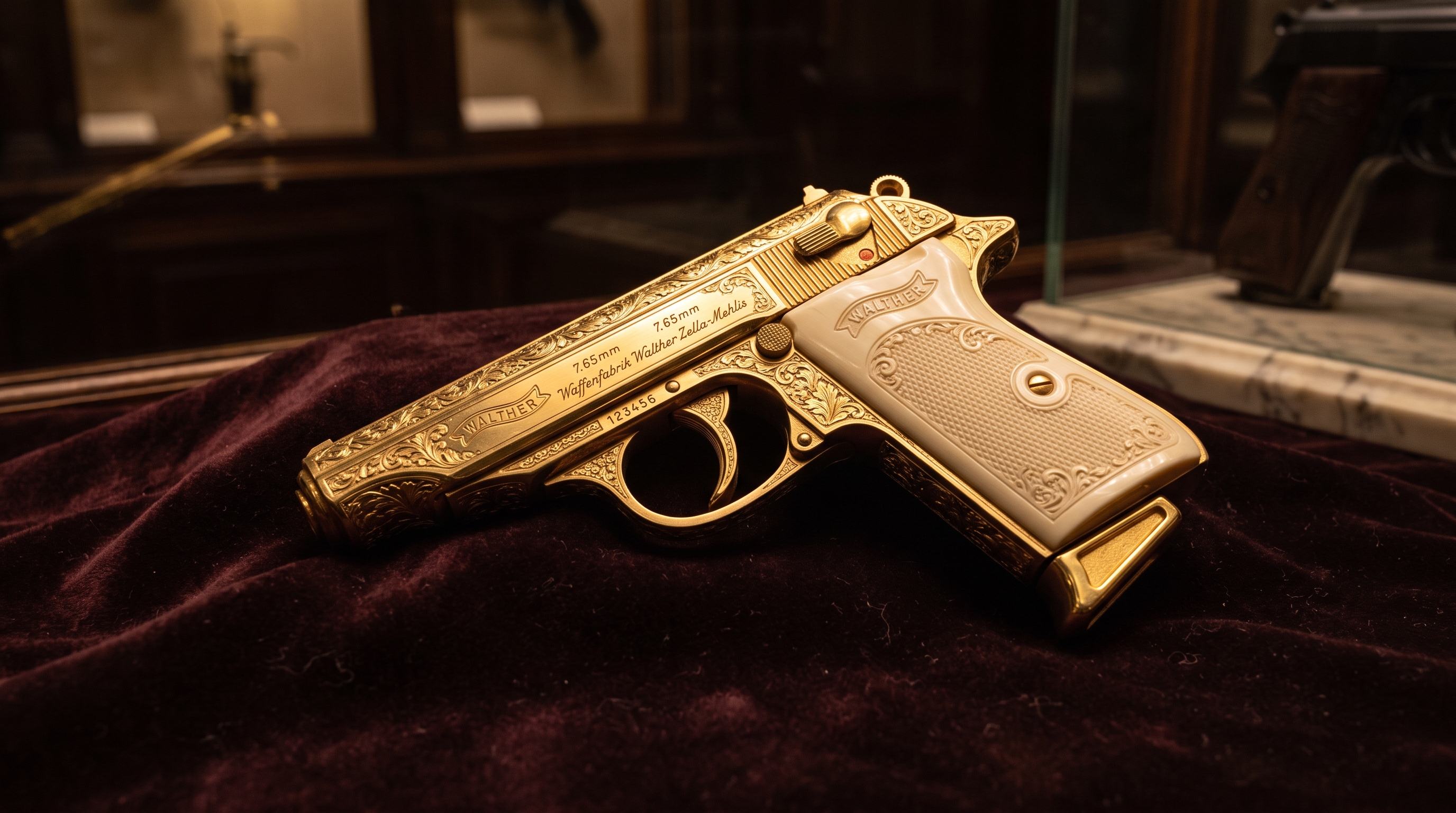 Adolf Hitler recibió una Walther bañada en oro por su 50 cumpleaños ...