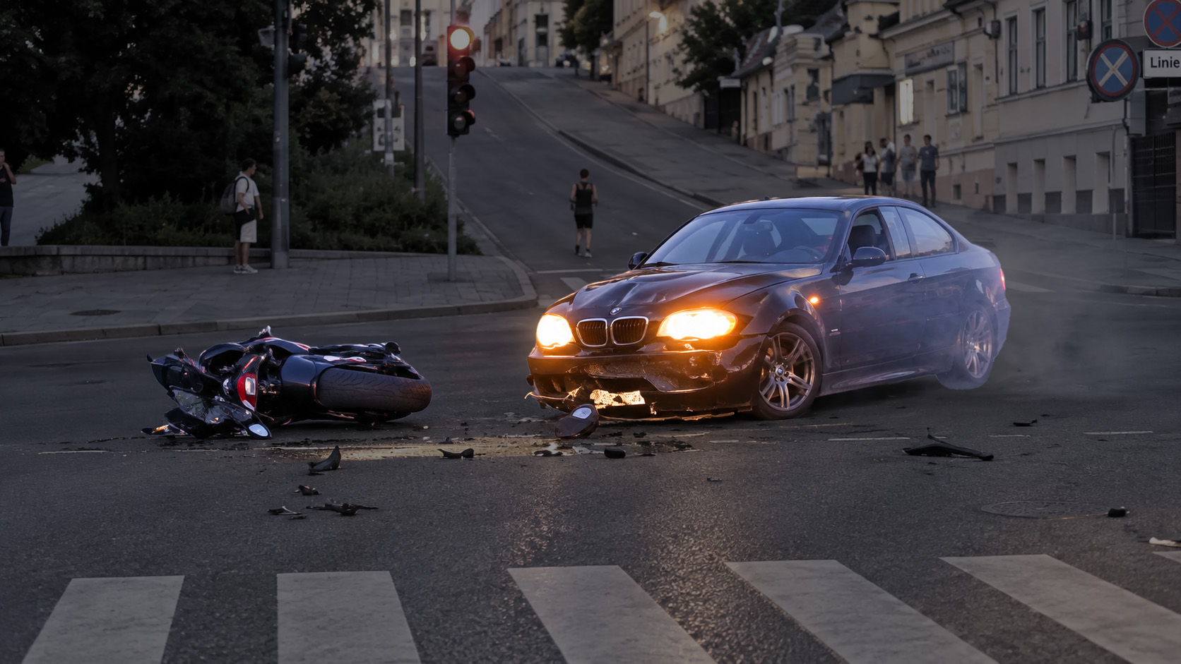 Motorcycle incident caught on camera