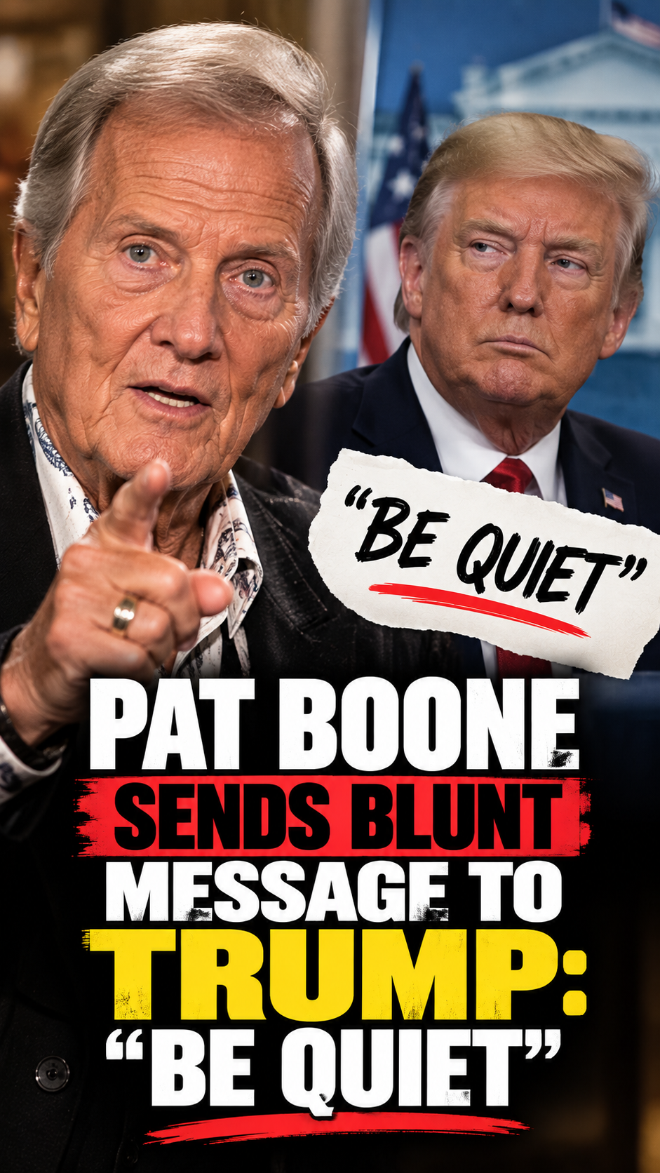 Pat Boone sends blunt message to Trump: 
