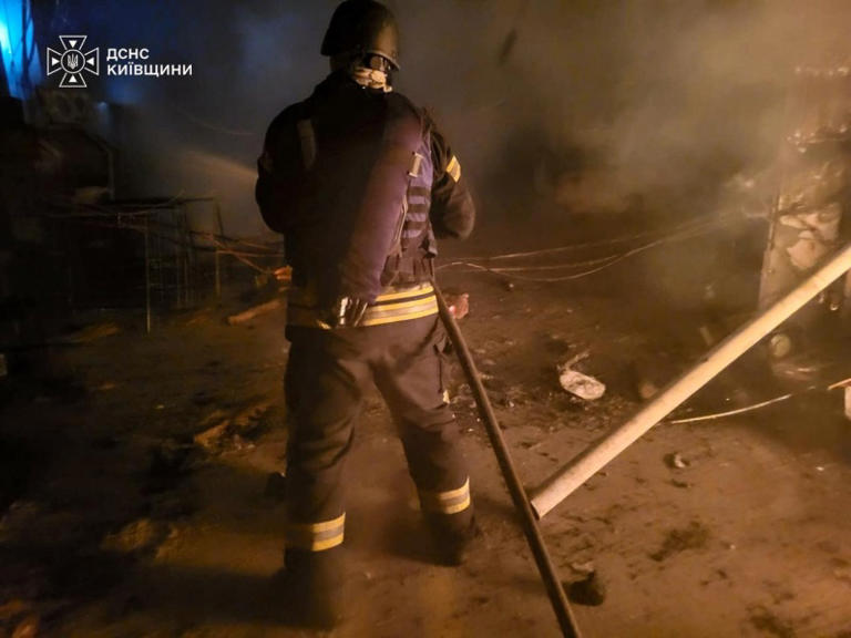 Russia strikes Kyiv region overnight: Homes and cars damaged, fires ...