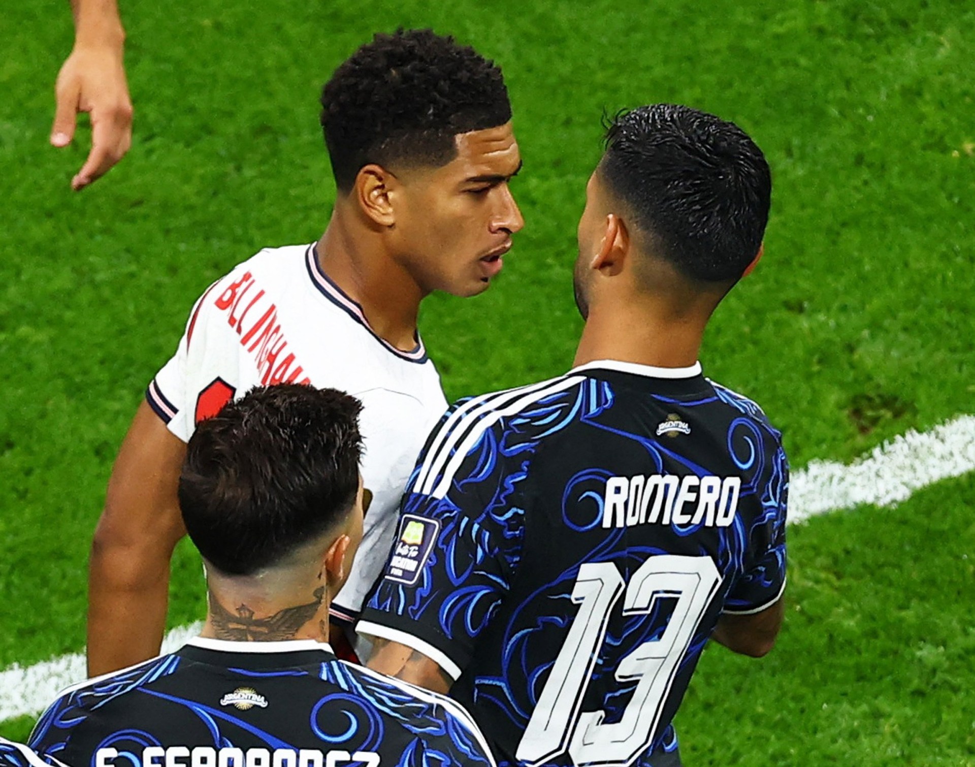 The two also had words at the World Cup (Picture: REUTERS)