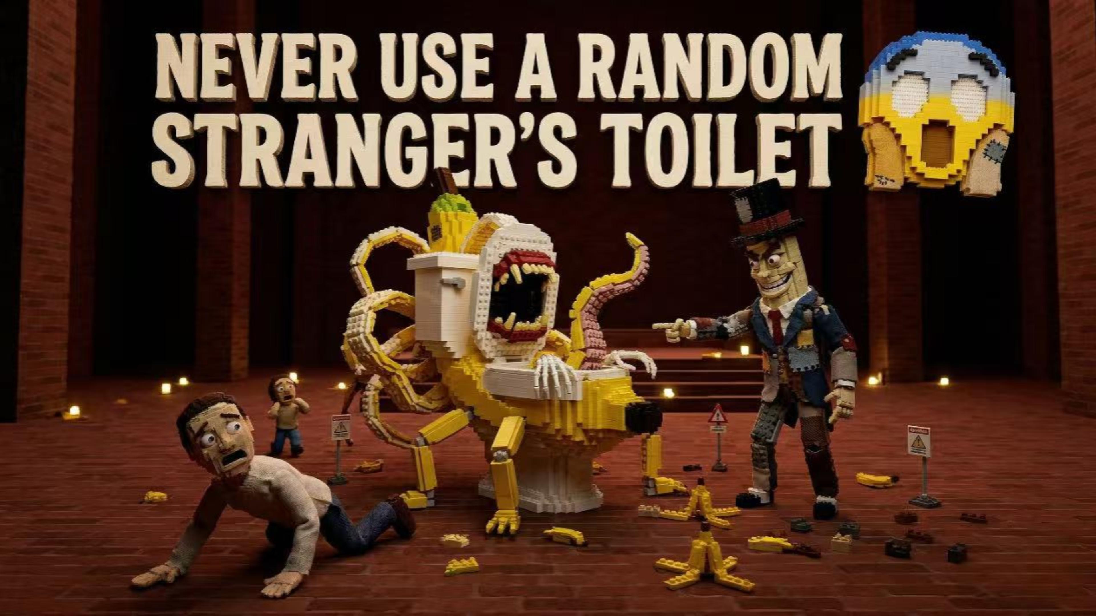 Never use a random stranger’s toilet! Creepy horror game