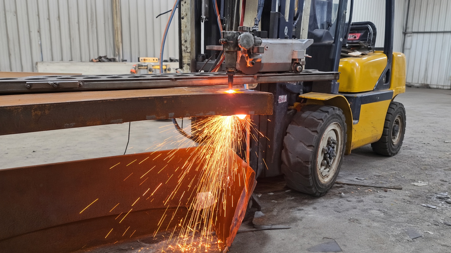 Making a heavy-duty tool for a CAT D11 hub
