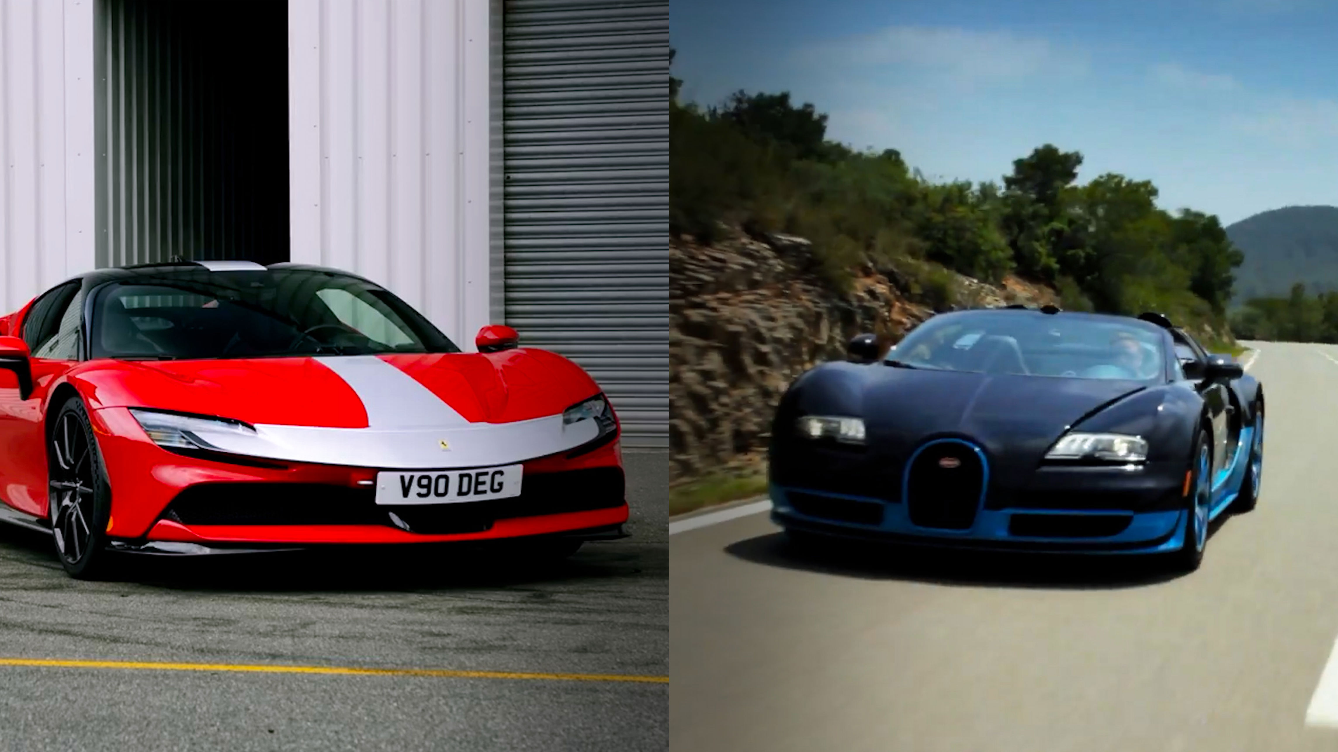 Ferrari SF90 v/s Bugatti Veyron Grand Sport Vitesse