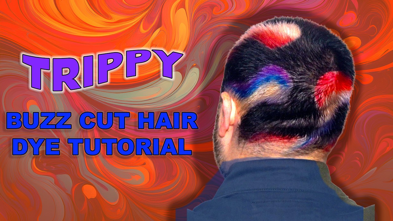 Creating a swirly buzz cut hair dye design