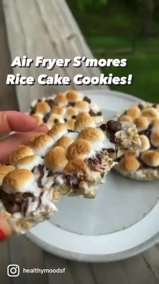 Air fryer s’mores rice cake cookies