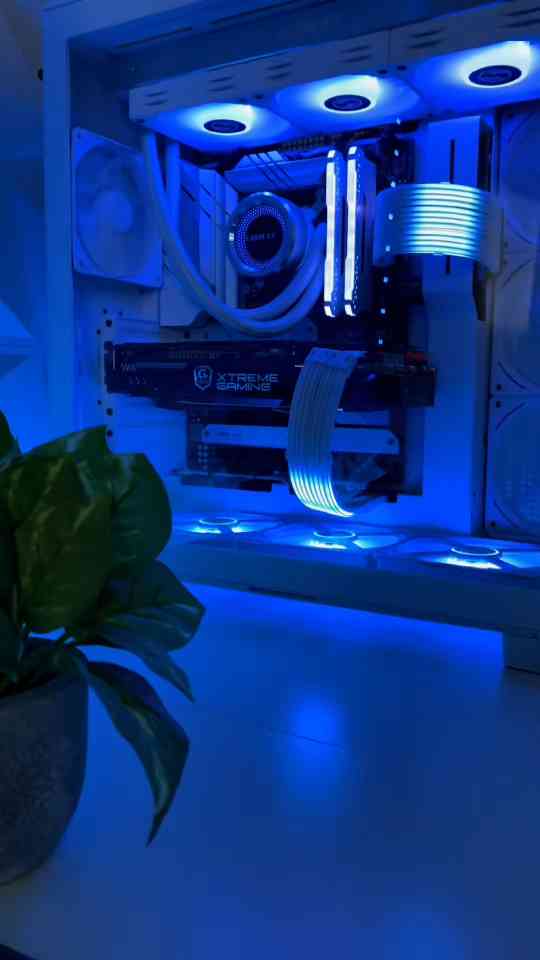 Inside a super clean PC gaming setup