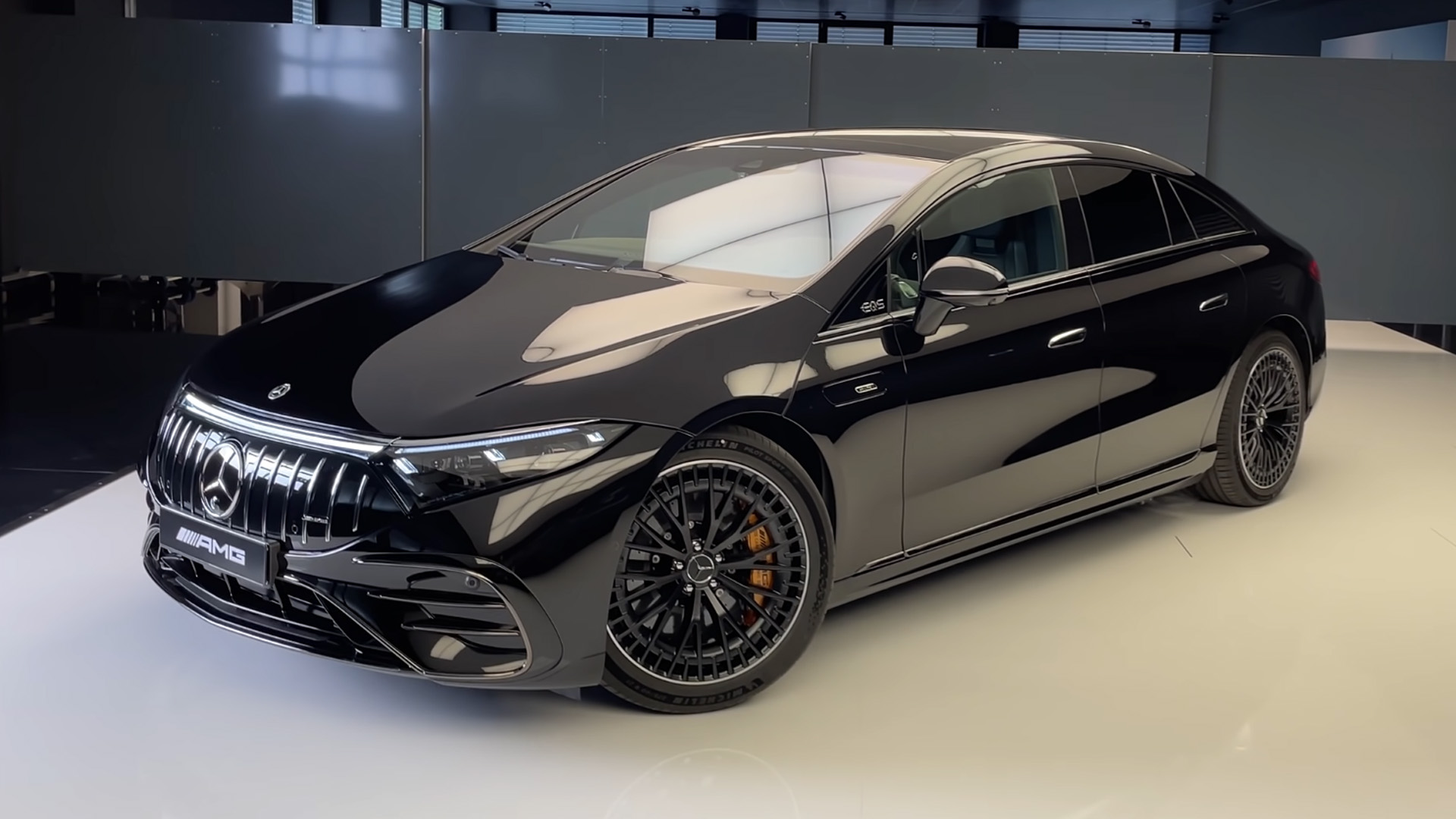 Detailed showcase of the high performance Mercedes AMG EQS 53