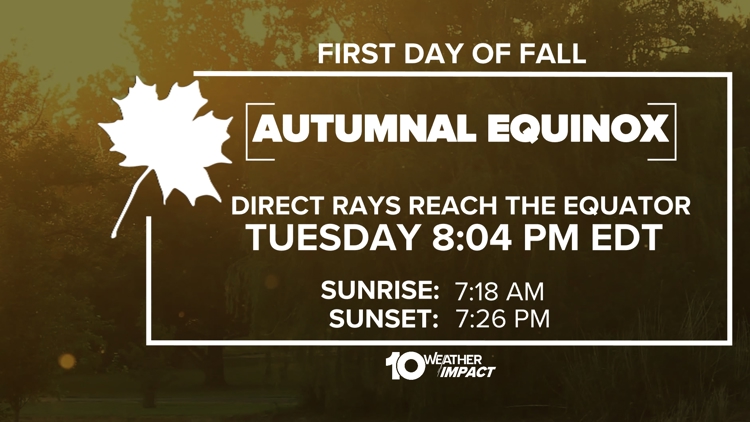 Autumn has arrived, but when does cooler fall weather usually reach ...