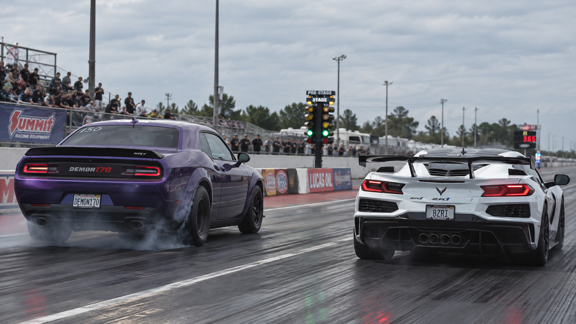 Corvette ZR1 faces Dodge Demon 170 in drag race