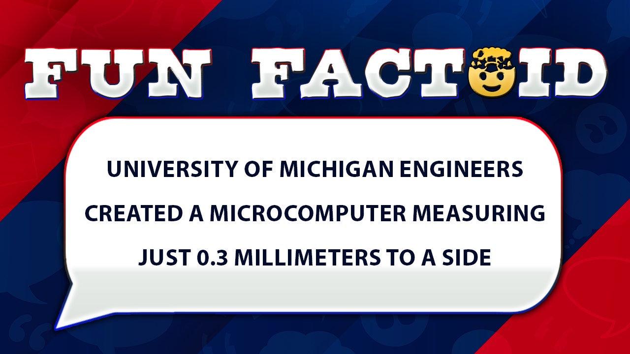 Fun fact: University of Michigan engineers created a microcomputer ...