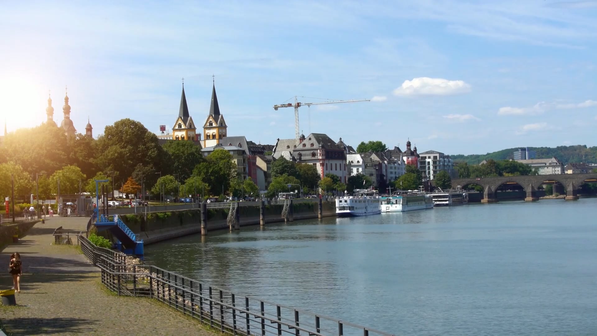 Koblenz, Germany: Drone reveals the iconic river confluence