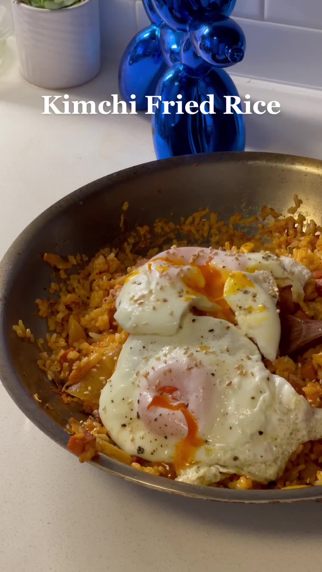 Easy kimchi fried rice with Spam