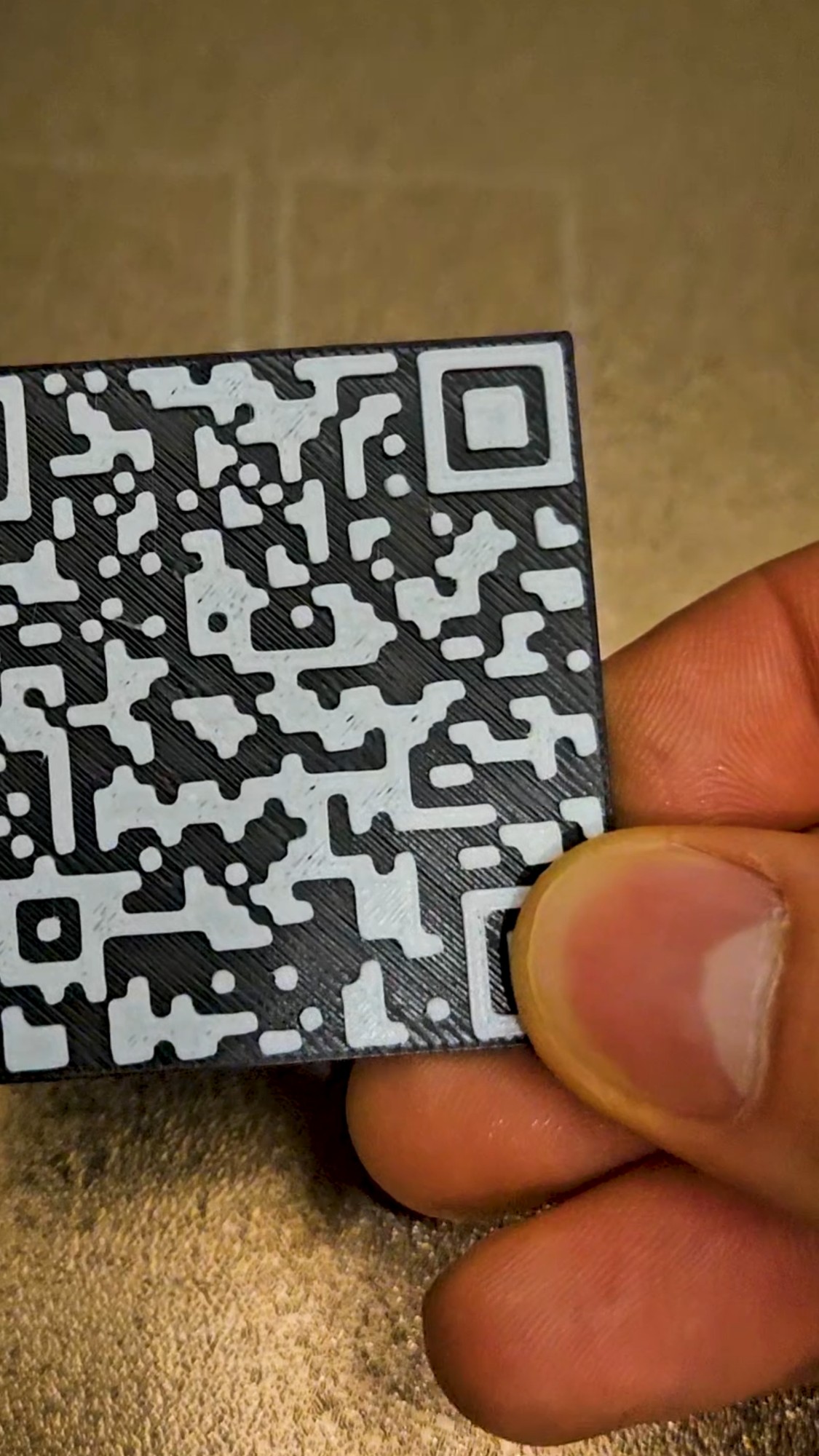 Functional 3D printed QR code that actually works