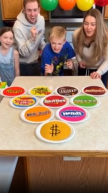 Easy DIY candy game with a ball bounce challenge