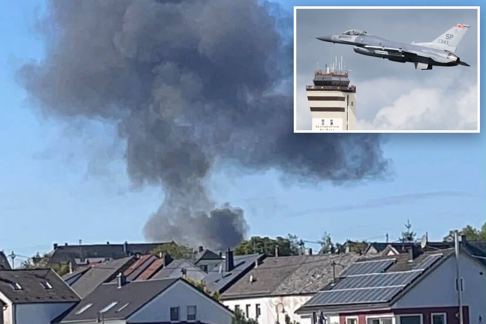 F-16 fighter jet crashes near US and NATO airbase in Germany