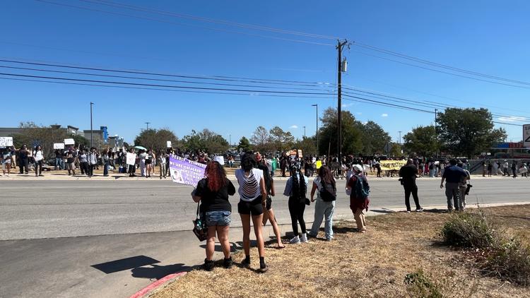Pflugerville students hold walkout following ICE shooting in North Austin