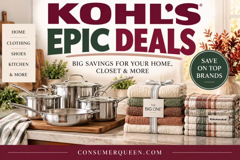 Kohl’s epic deals – save big on home, clothing & more