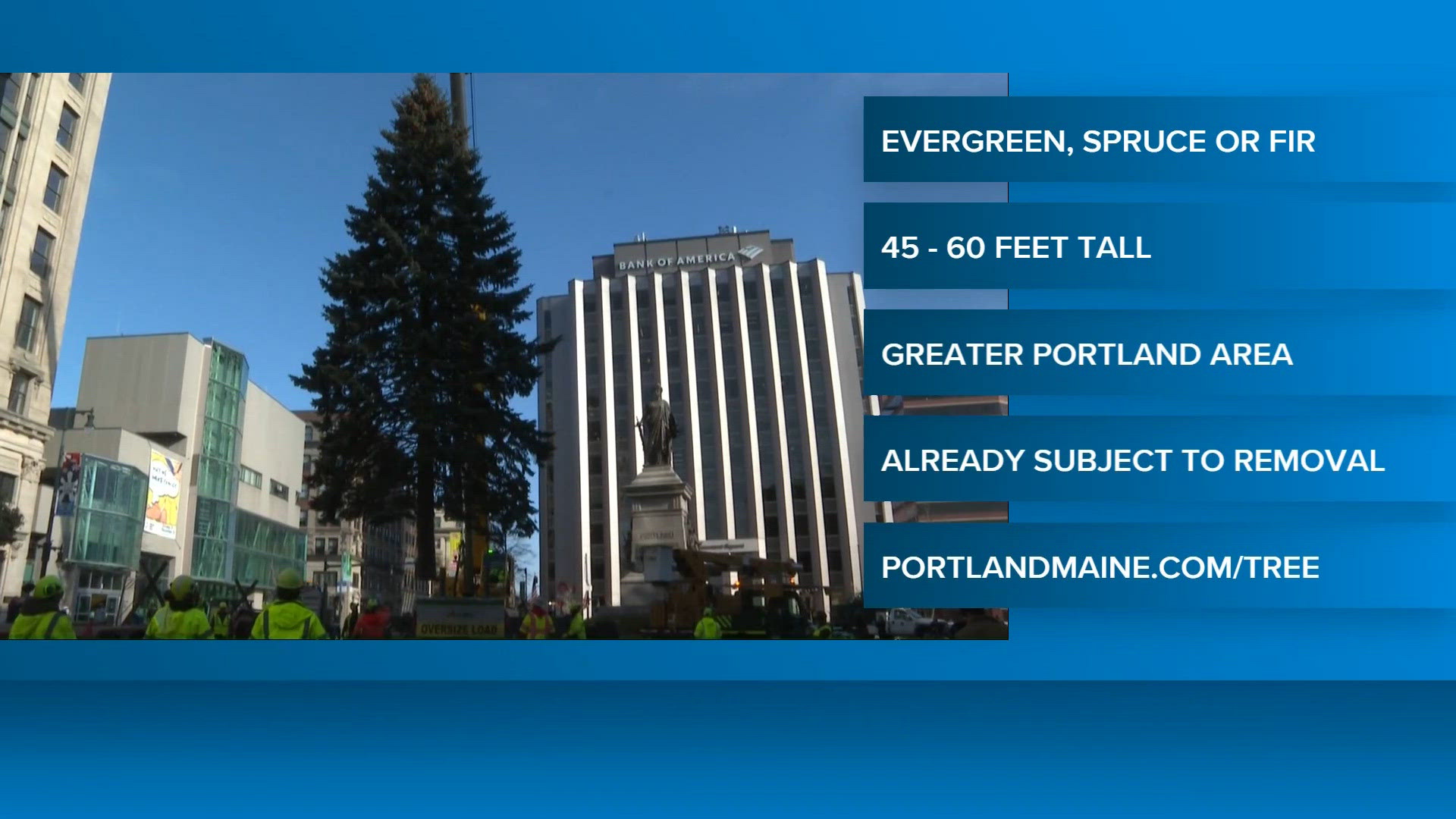 Portland searches for Monument Square Christmas tree