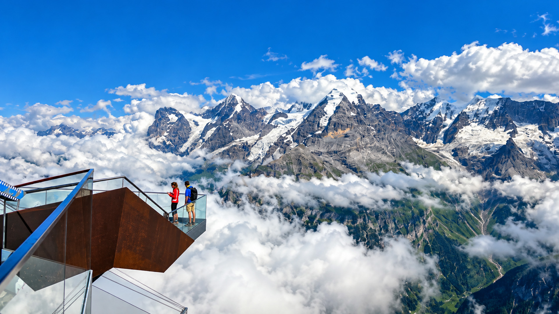 Birg Skyline Walk Switzerland High Above the Alps (4K)