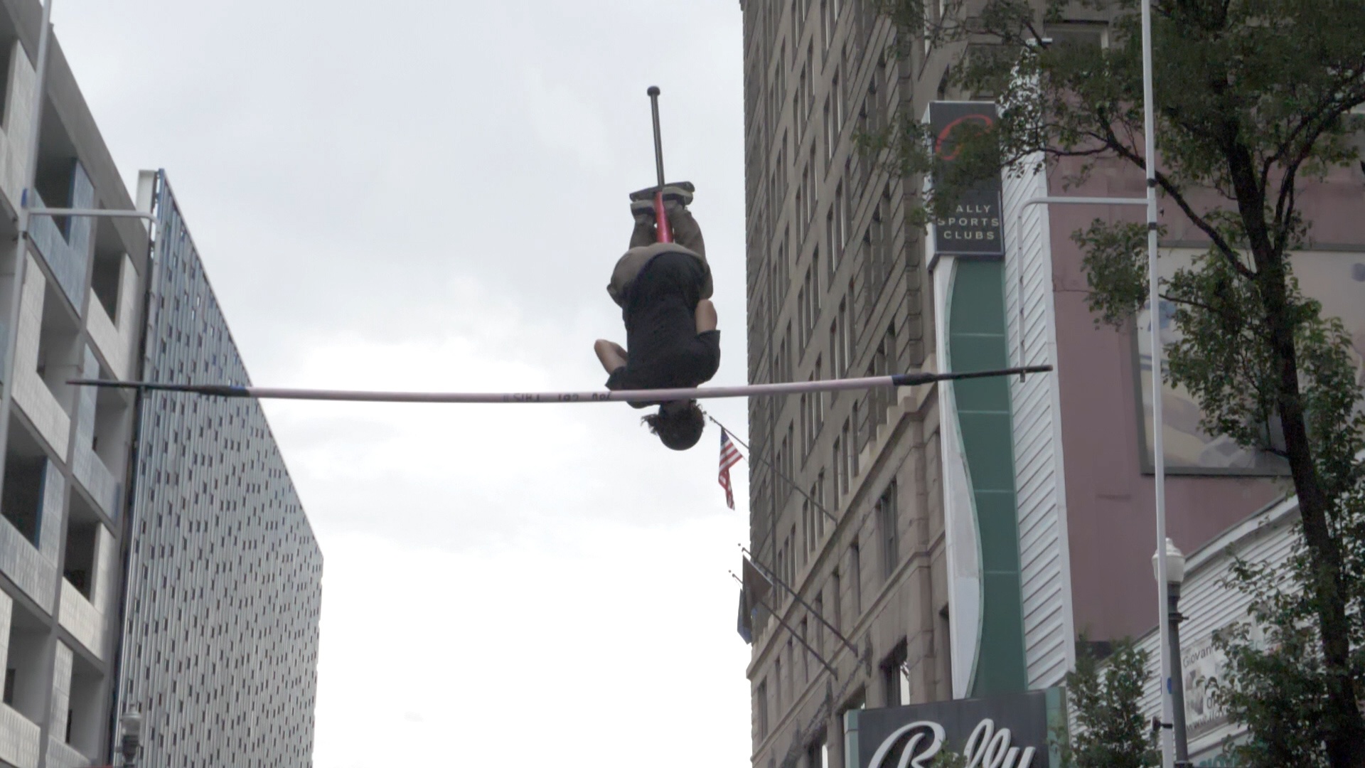 Highest forward flip pogo stick jump - 3.35 metres (11 ft) by Henry Cabelus