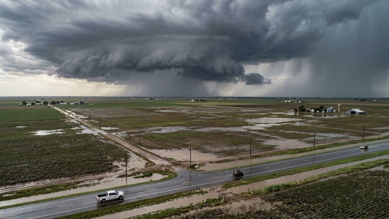 Flash flooding slams Hale, Lamb counties, Texas