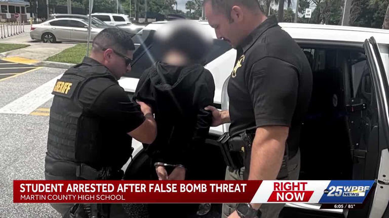 Martin County High School student arrested for false bomb threat at school