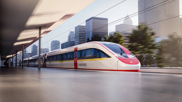 Minh họa tàu tốc độ cao của VinSpeed. Ảnh: VIC