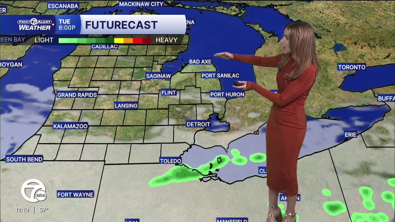 Cloudy, cool, breezy, plus a rain chance