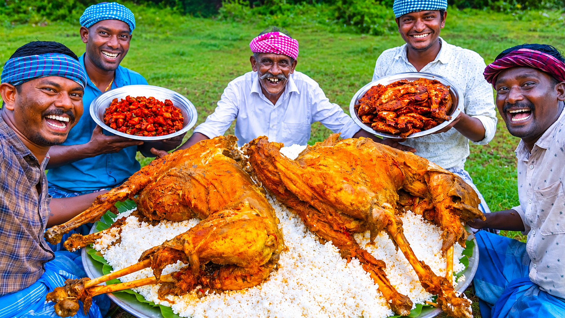 Delicious two full goat mutton gravy prepared by village chefs