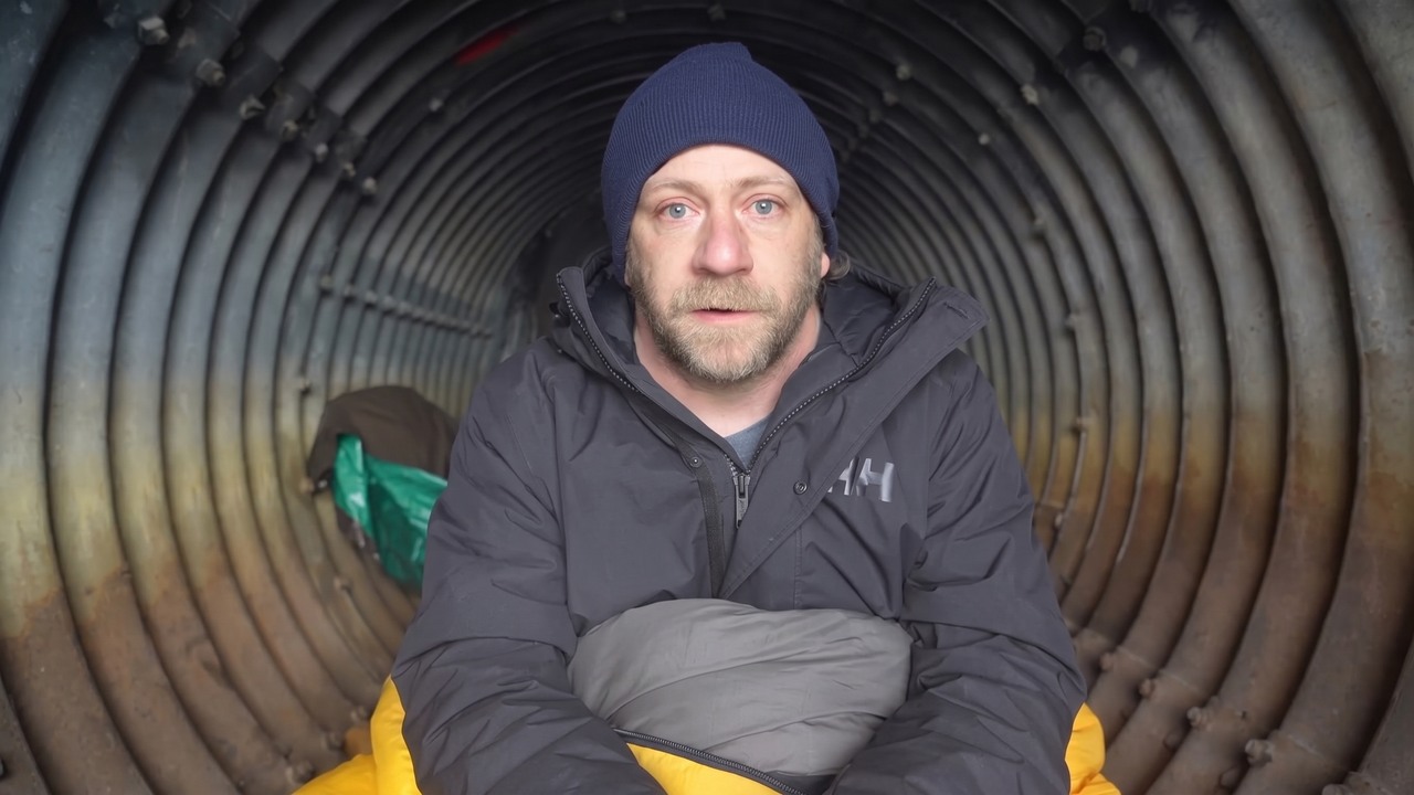 He secretly camped inside a storm drain overnight - 