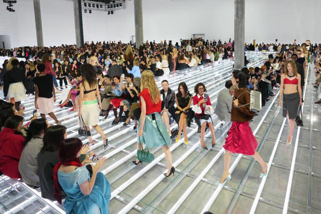 Prada sends half-dressed models and 'bra bags' down the runway at Milan ...